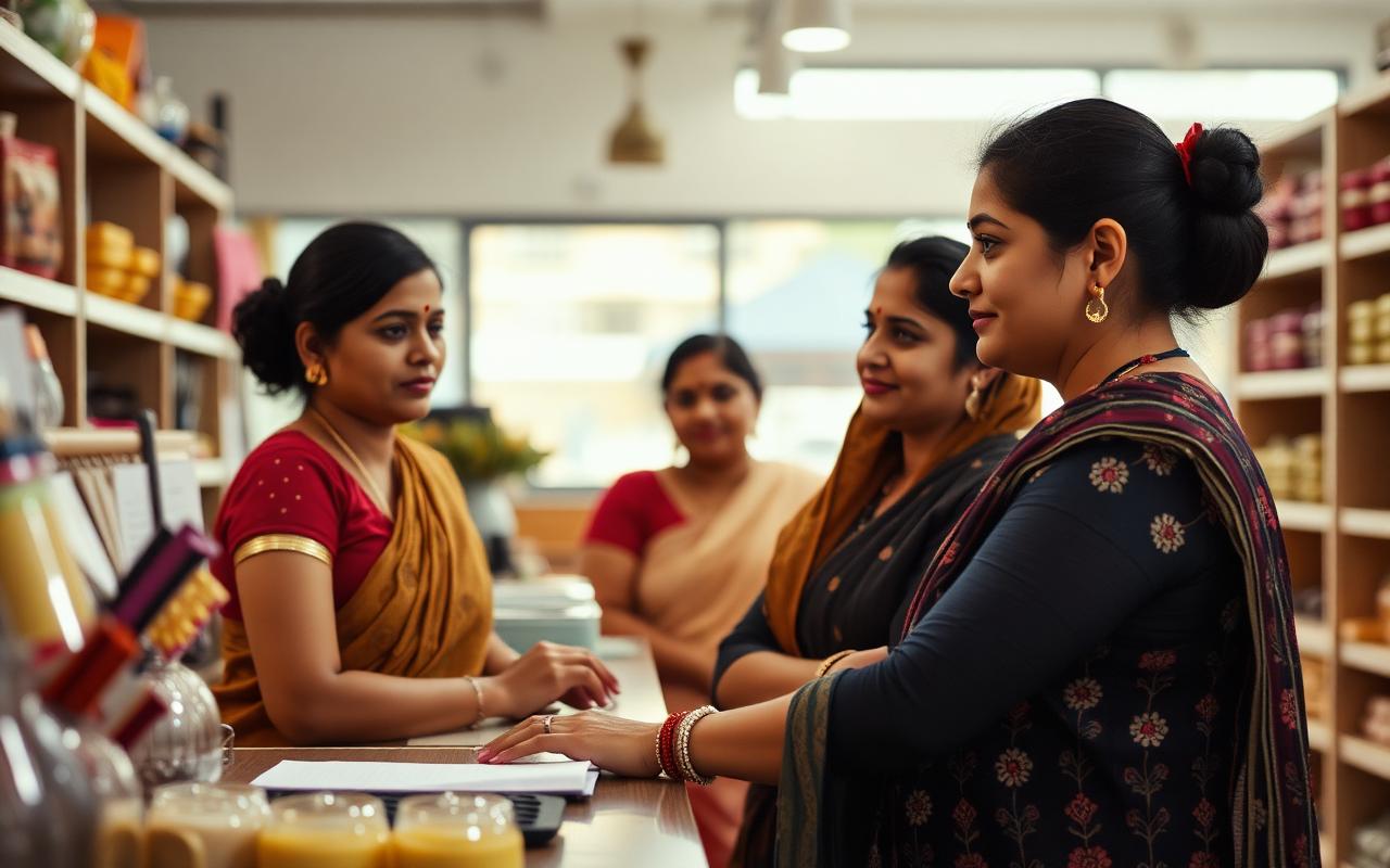 Women in an ARTJS retail training programme